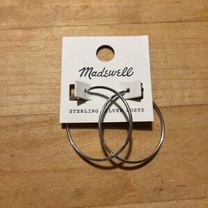 Madewell Silver Hoops (Sterling Silver Posts ONLY)
